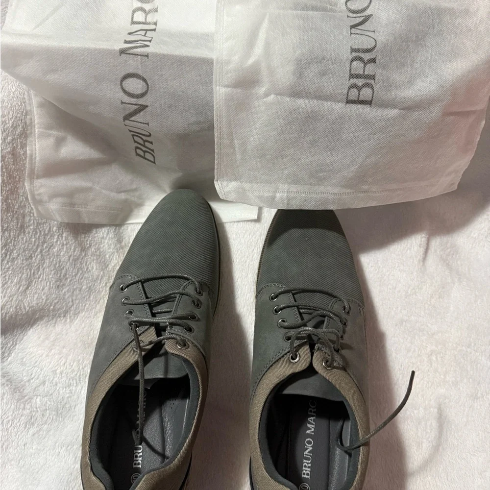 Bruno Marc Gray Casual Dress Shoes Men's Size 10